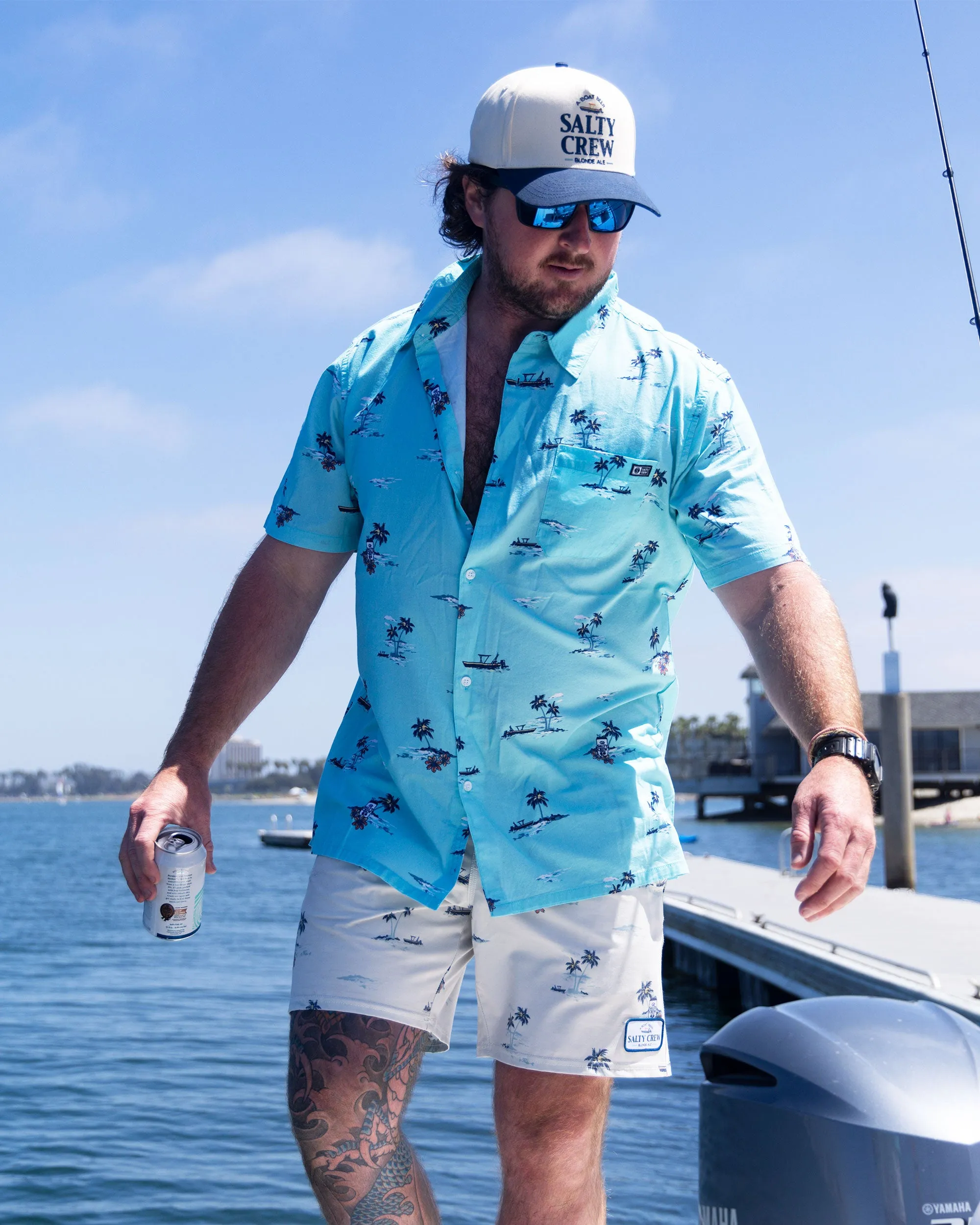 Salty Brew Button Up - Mackerel sold by Salty Crew product image thumbnail 5