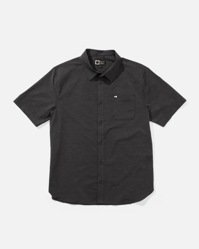 Drifter UV Button Up - Black sold by Salty Crew