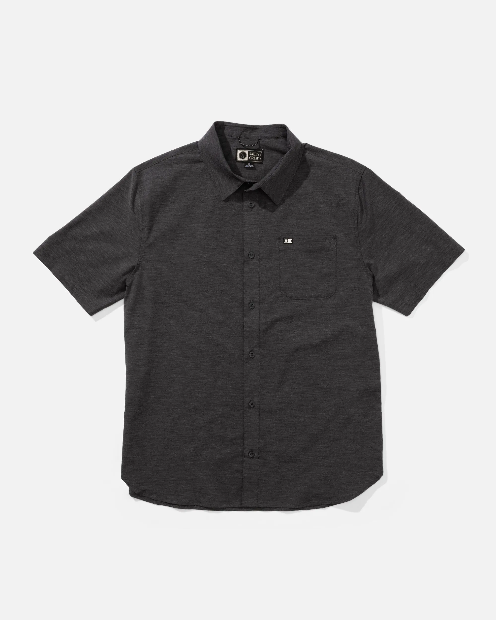 Drifter UV Button Up - Black sold by Salty Crew