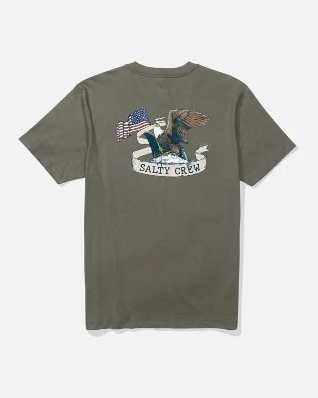 America Eagle Tee - Dusty Olive sold by Salty Crew