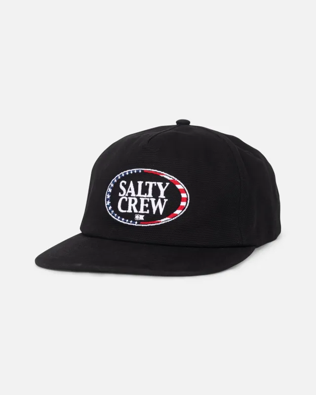 America A-Frame Snapback Hat - Black made by Salty Crew