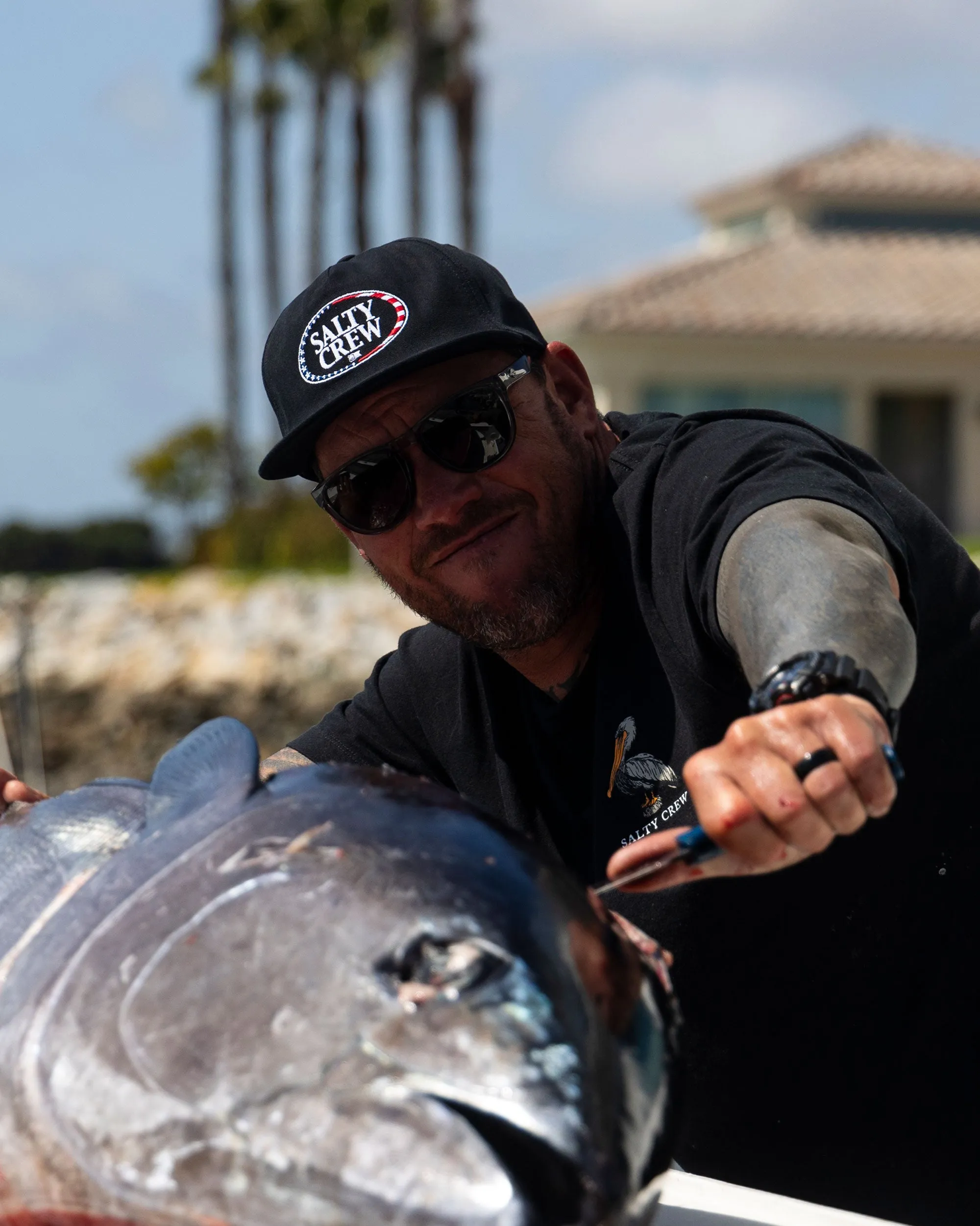 America A-Frame Snapback Hat - Black sold by Salty Crew product image thumbnail 3