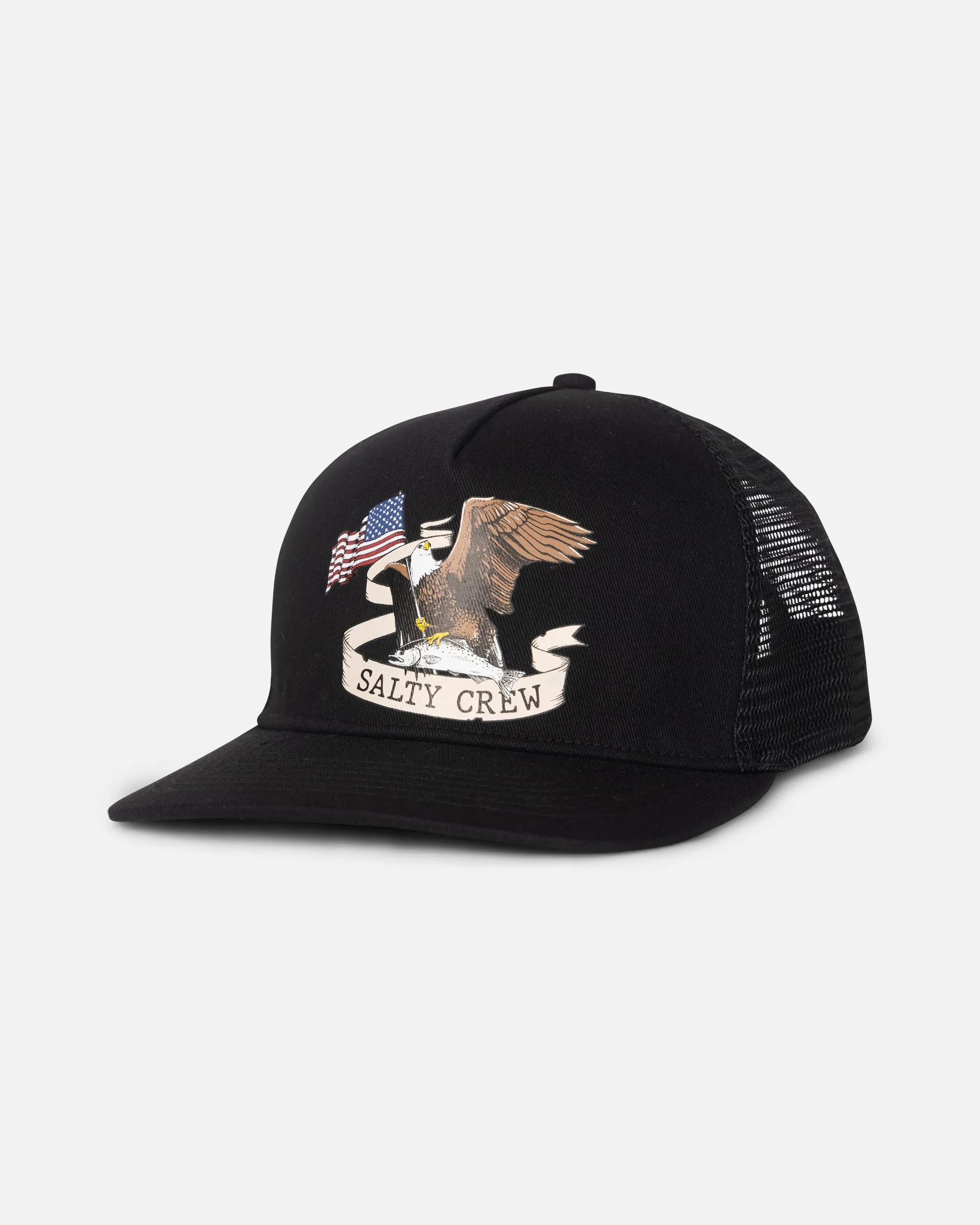 America Eagle Trucker Hat - Black sold by Salty Crew