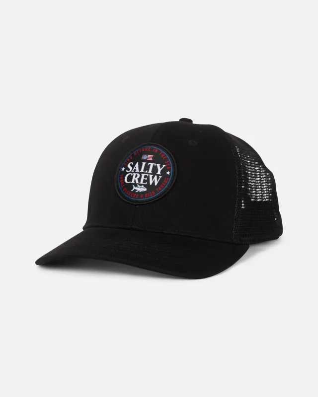 America Legend Trucker Hat - Black made by Salty Crew