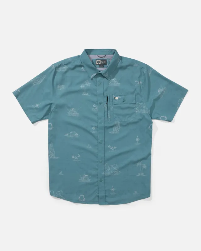Helmsman UV Button Up - Hydro made by Salty Crew