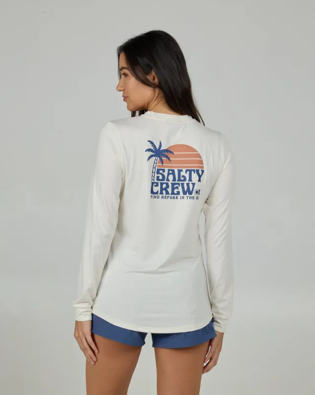 Sunrise Long Sleeve Sunshirt - Off White made by Salty Crew