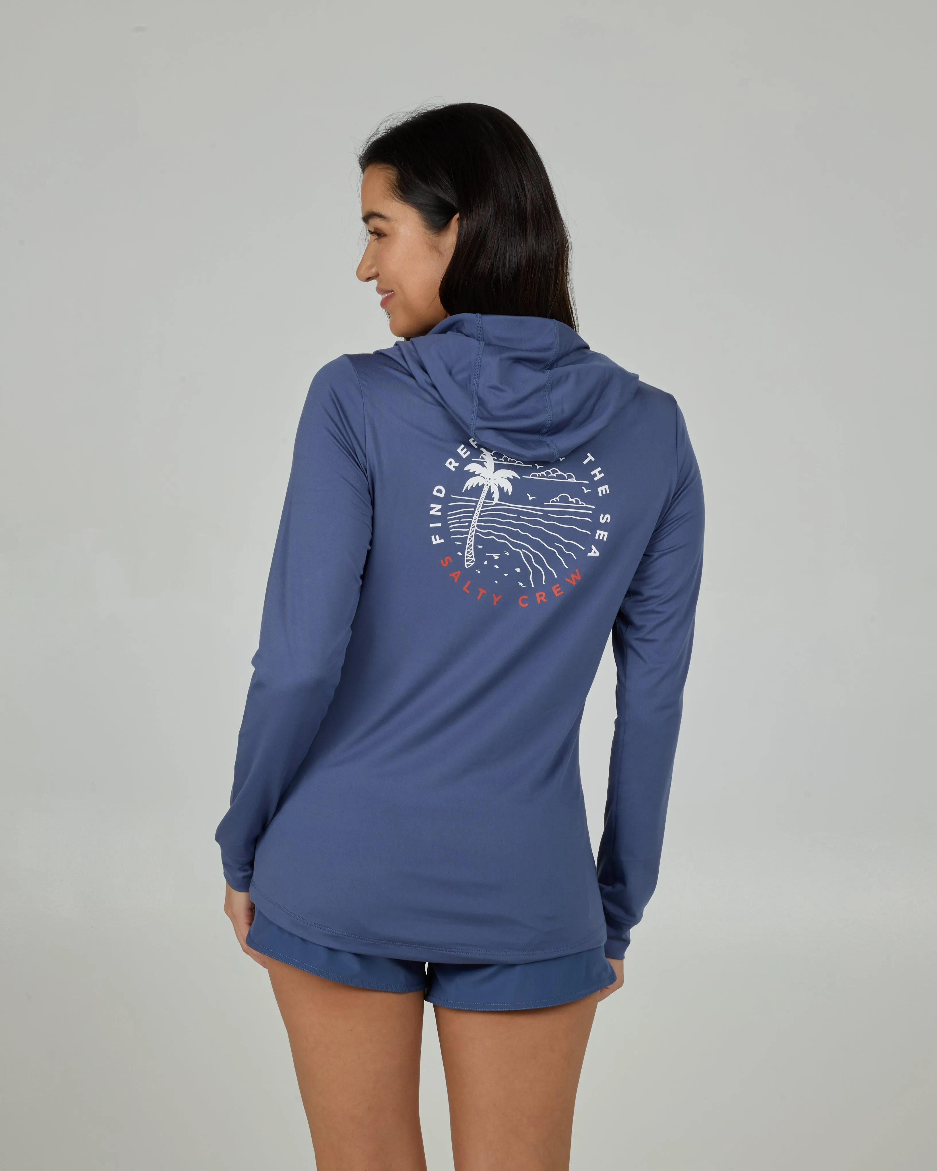 Fireworks Sunshirt Hoodie - Indigo sold by Salty Crew