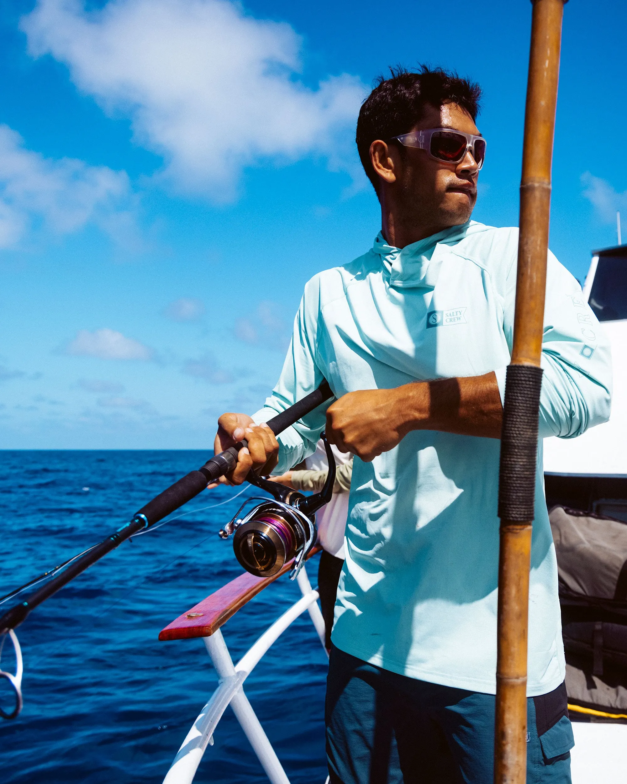 Apex Perforated Sunshirt Hoodie - Marine sold by Salty Crew product image thumbnail 3