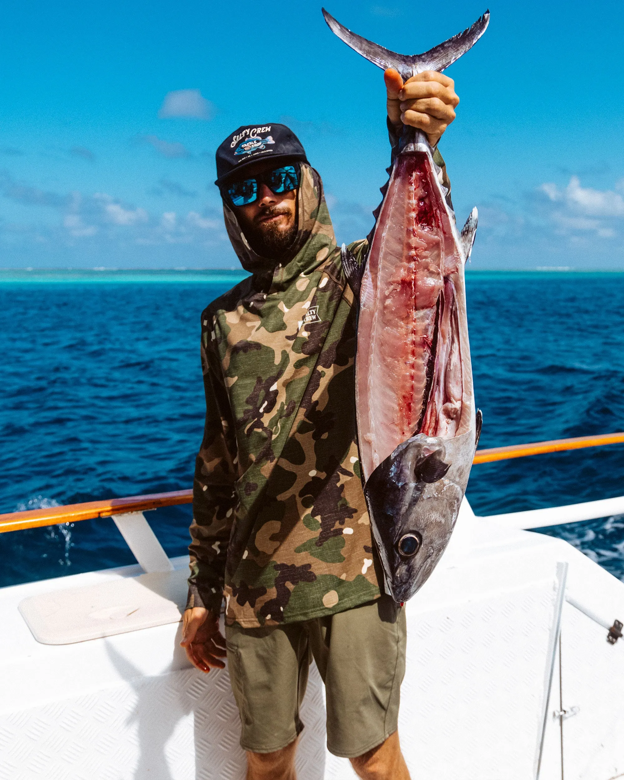 Apex Perforated Sunshirt Hoodie - Camo sold by Salty Crew product image thumbnail 4
