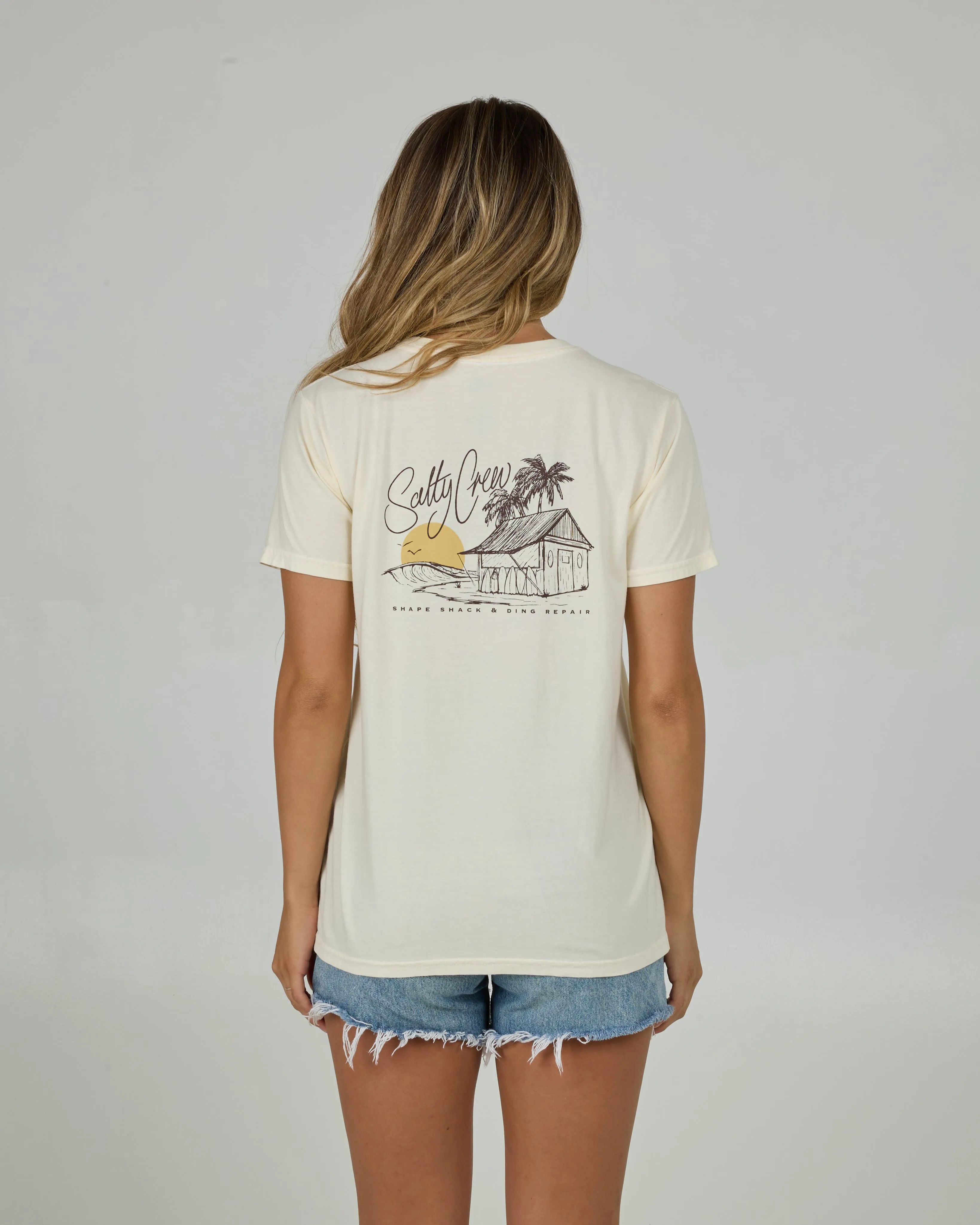 Shape Shack Boyfriend Tee - Off White sold by Salty Crew