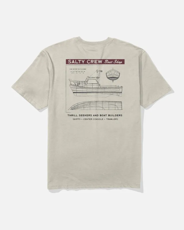 Boat Shop Classic Tee - Bone made by Salty Crew
