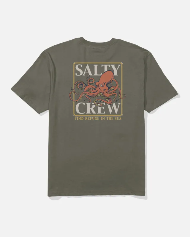 Ink Slinger Classic Tee - Dusty Olive sold by Salty Crew