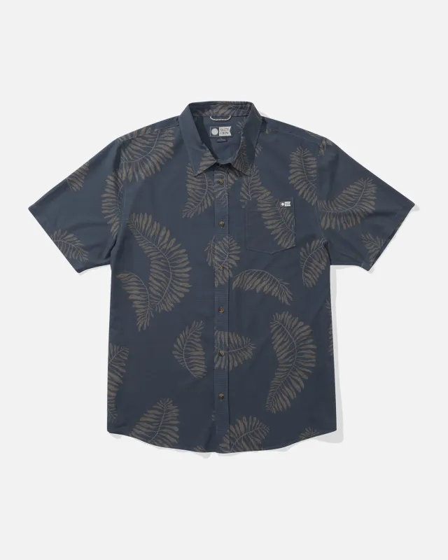 Stringer Perforated UV Button Up - Bluefin made by Salty Crew