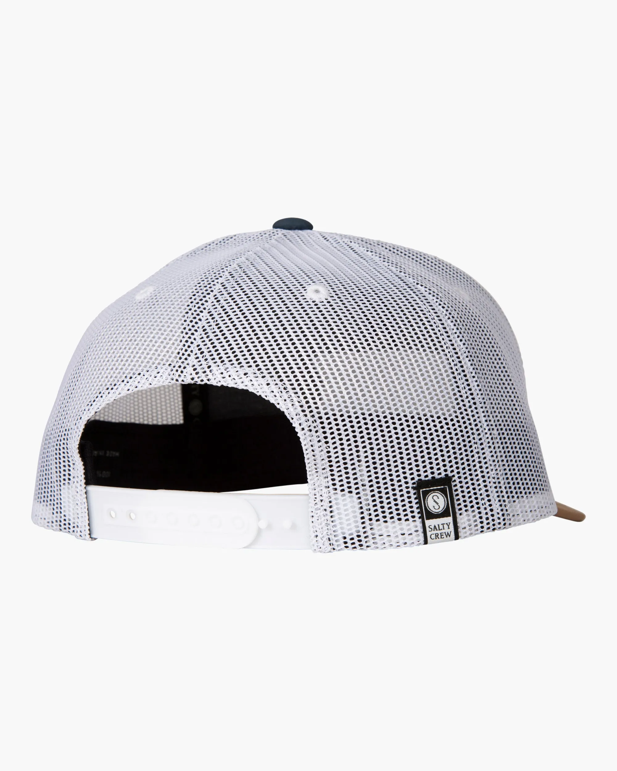 Pinnacle 2 Retro Trucker Hat - Indigo/Tan sold by Salty Crew product image thumbnail 2