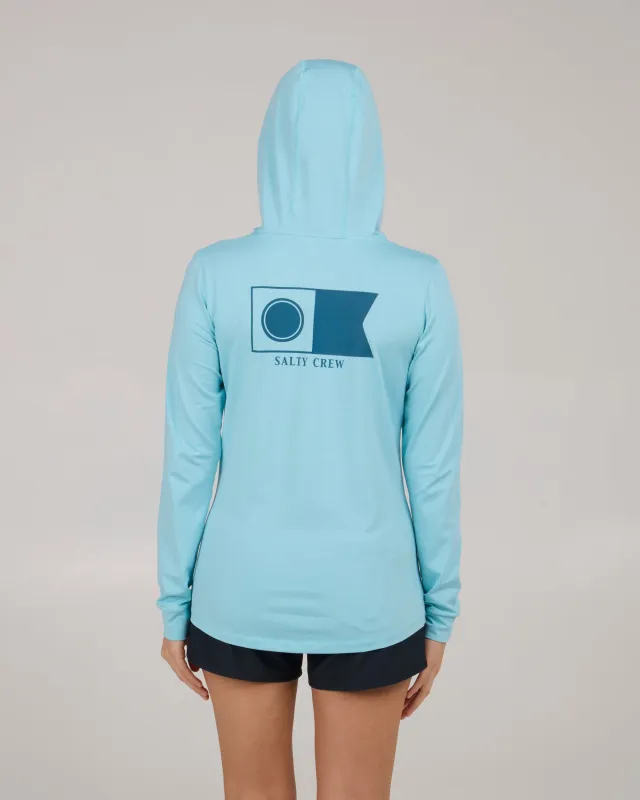 Flagship Sunshirt Hoodie - Pacific Blue made by Salty Crew