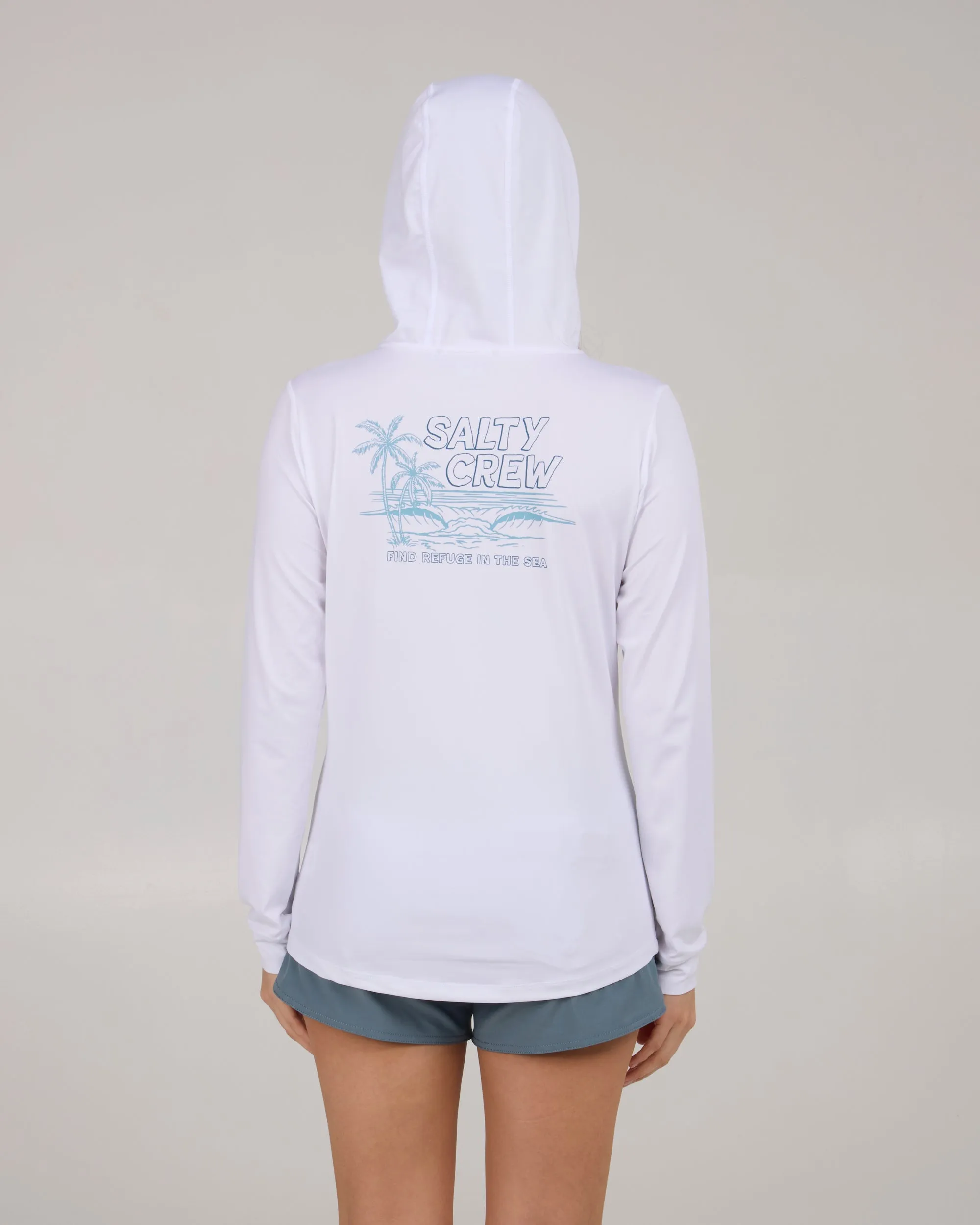 A Frame Sunshirt Hoodie - White sold by Salty Crew