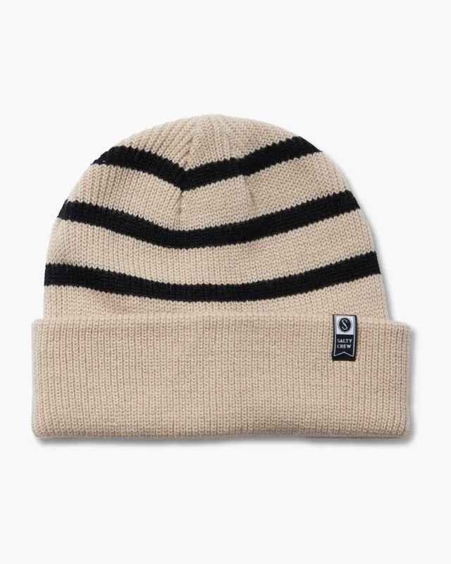 Lighthouse Beanie - Oatmeal/Black sold by Salty Crew
