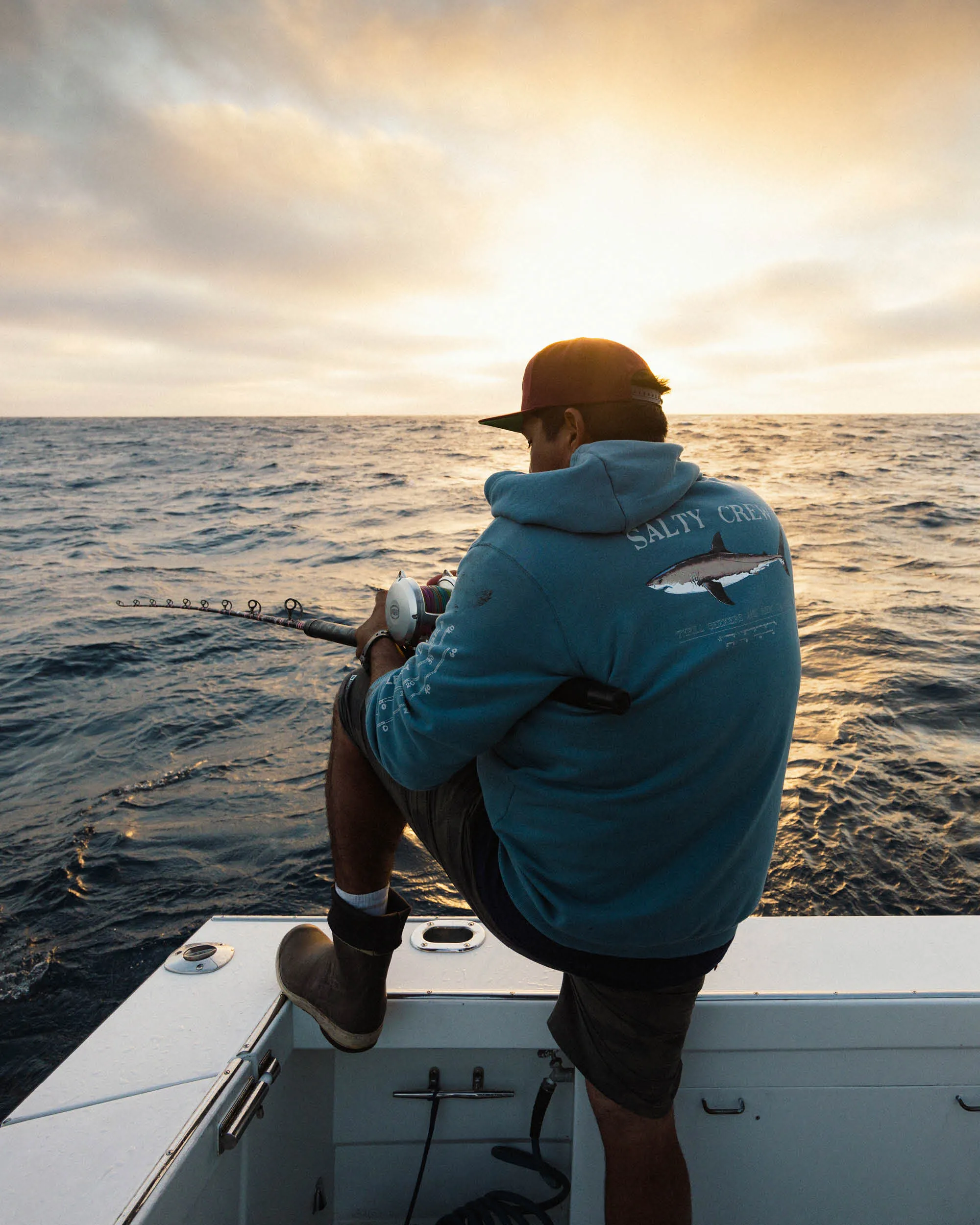 Bruce Fleece Hoodie - Slate sold by Salty Crew product image thumbnail 3