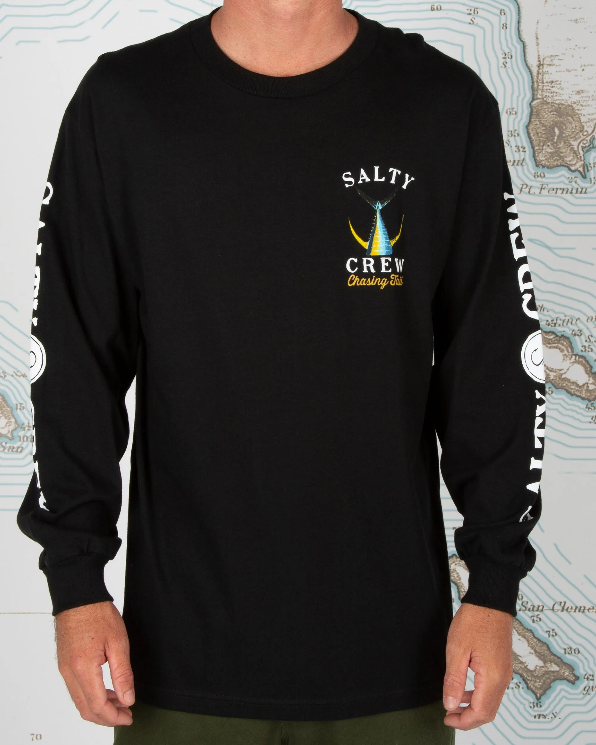 Tailed Classic Long Sleeve Tee - Black sold by Salty Crew product image thumbnail 2