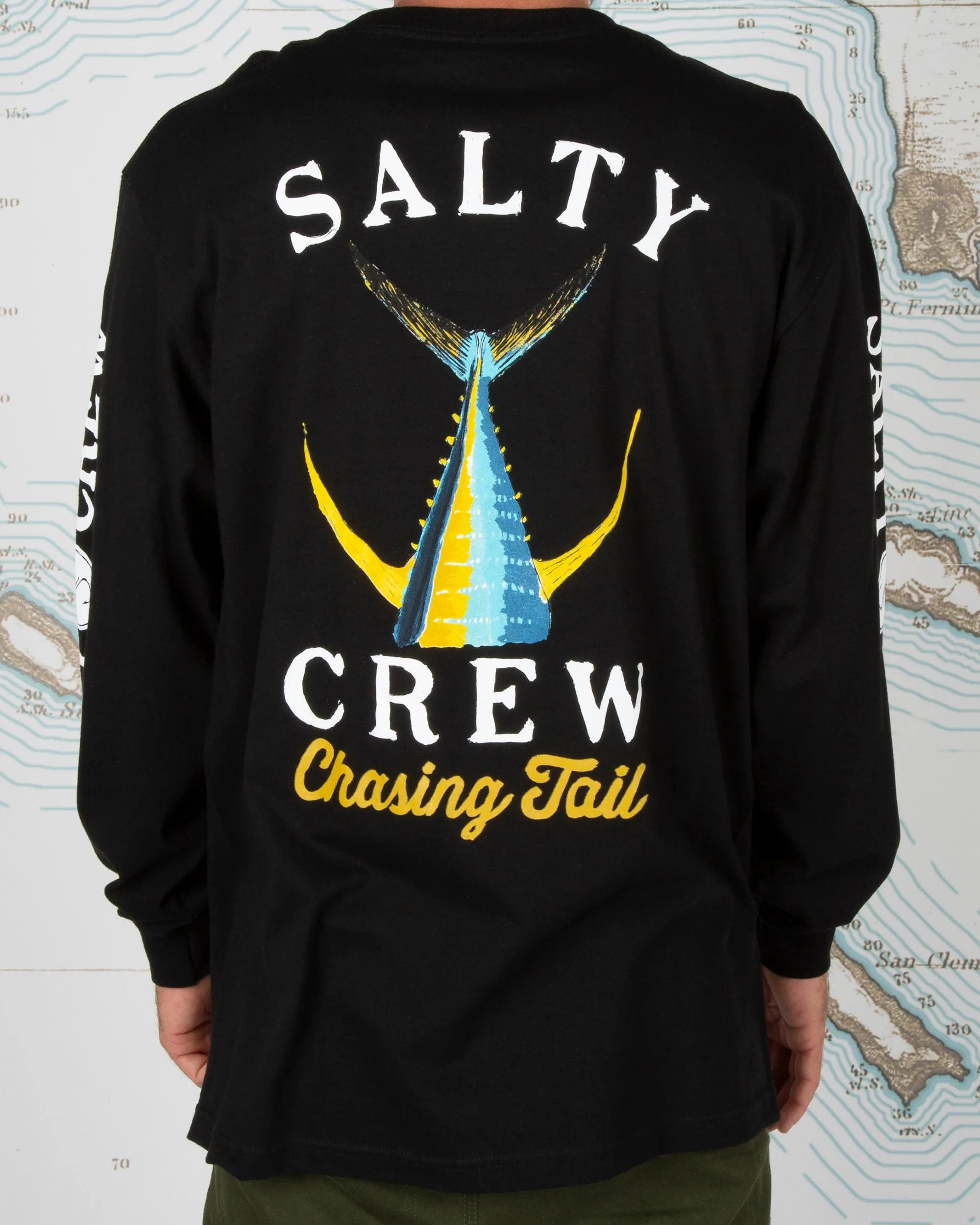 Tailed Classic Long Sleeve Tee - Black sold by Salty Crew