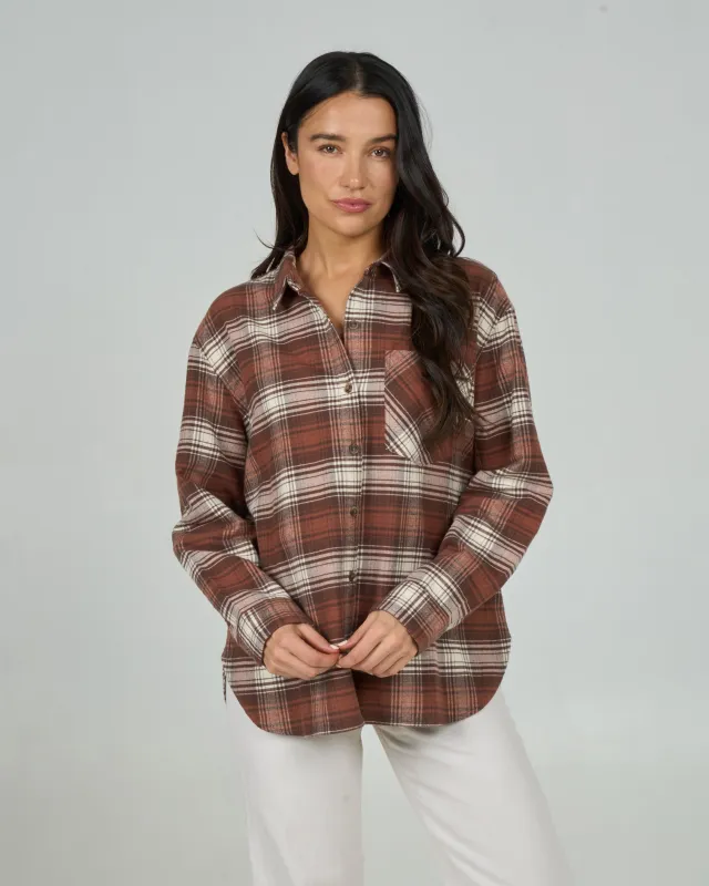 Shore Break Flannel - Rustic Red sold by Salty Crew