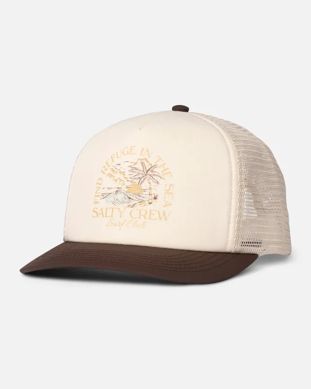Travel Trucker - Off White made by Salty Crew