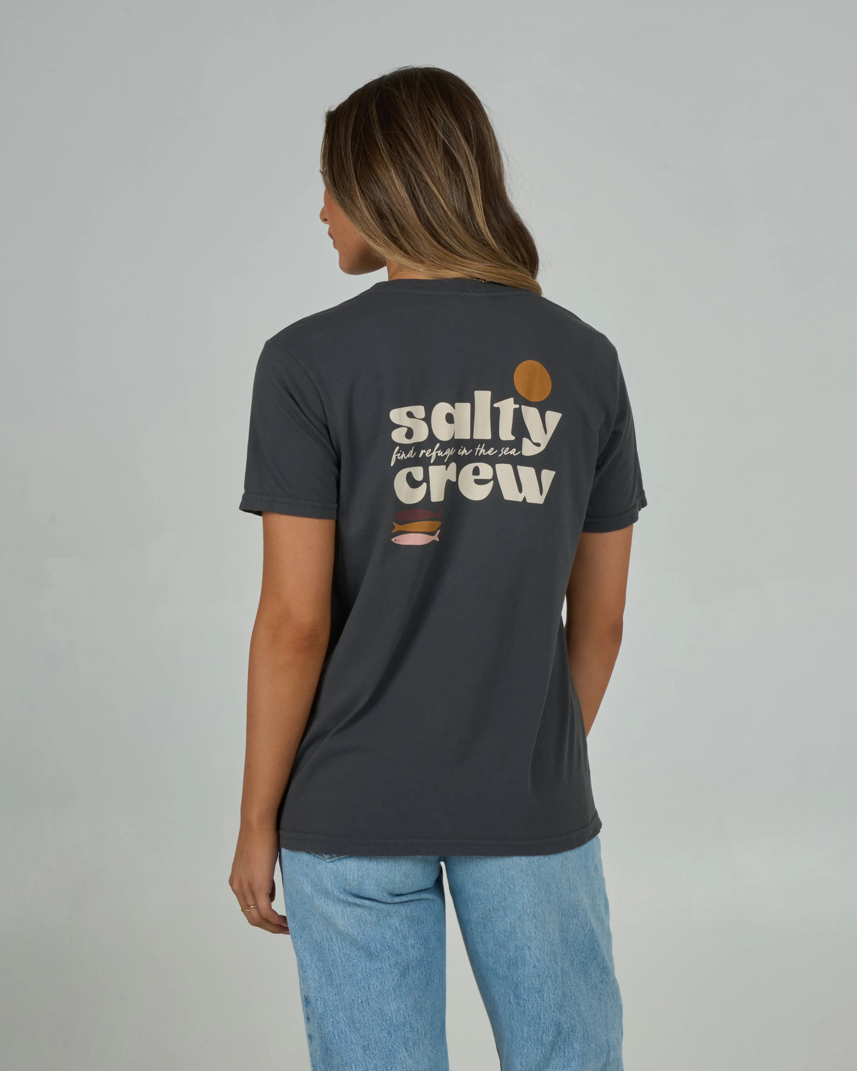 Small Bite Boyfriend Tee - Charcoal sold by Salty Crew