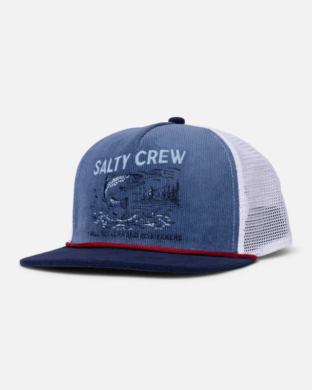 Nature Vibes Trucker Hat - Pilot Blue made by Salty Crew