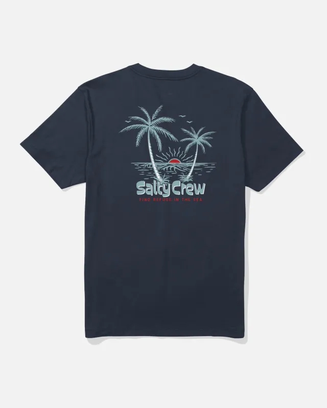 Viewpoint Tee - Navy made by Salty Crew