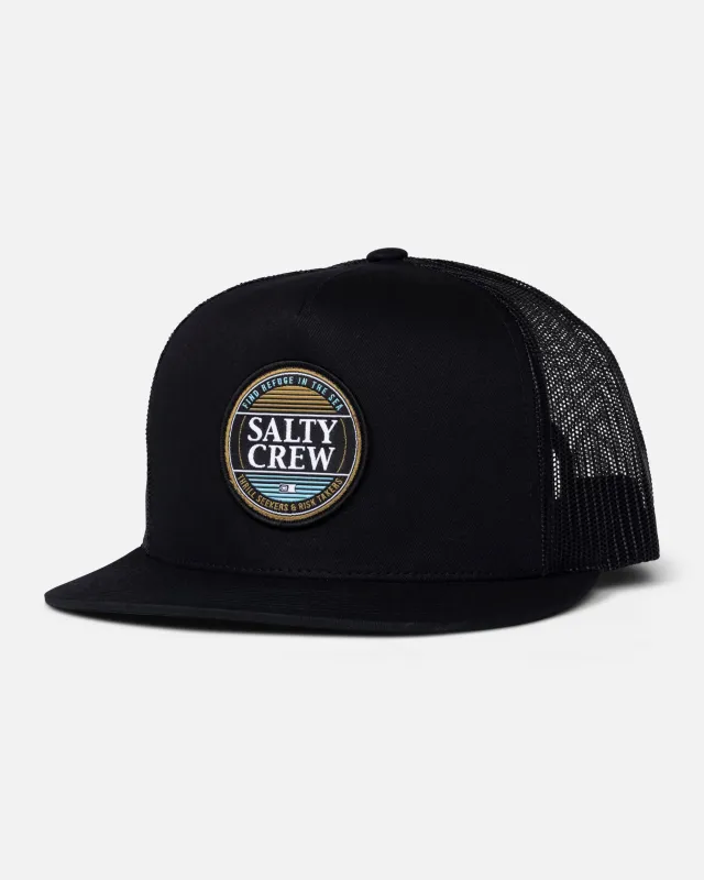 Simple Fade Trucker - Black made by Salty Crew