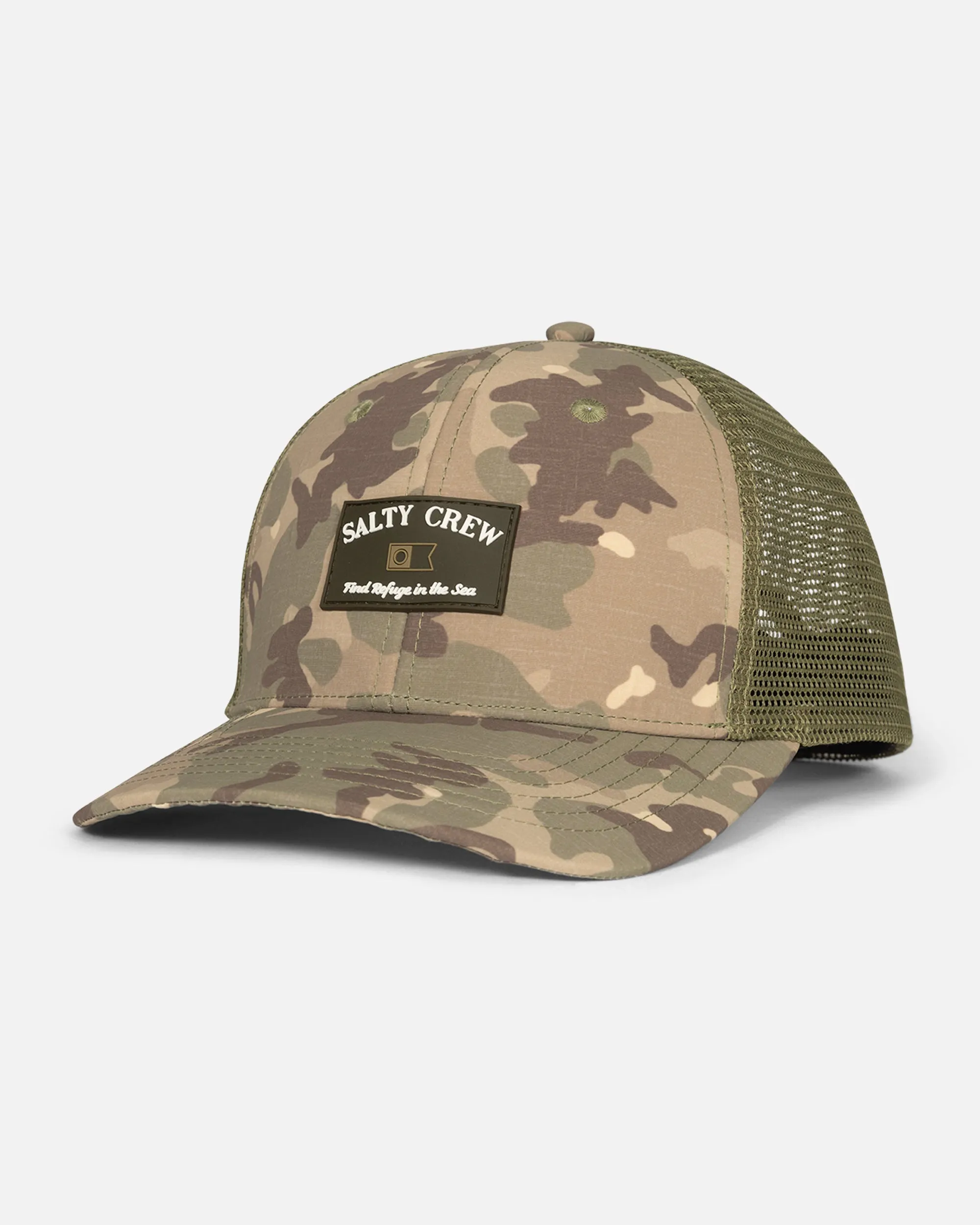 Steadfast Retro Trucker Hat - Camo sold by Salty Crew