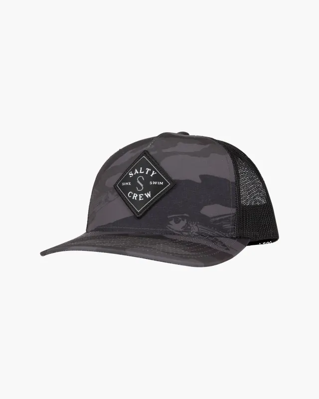 Sealine Retro Trucker Hat - Black Camo sold by Salty Crew