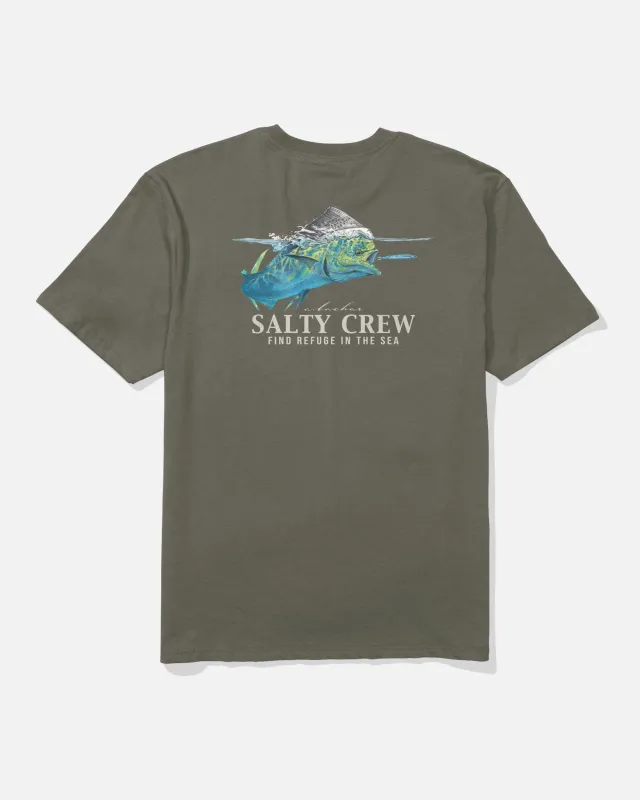 Mahi Surface Classic Tee - Dusty Olive sold by Salty Crew
