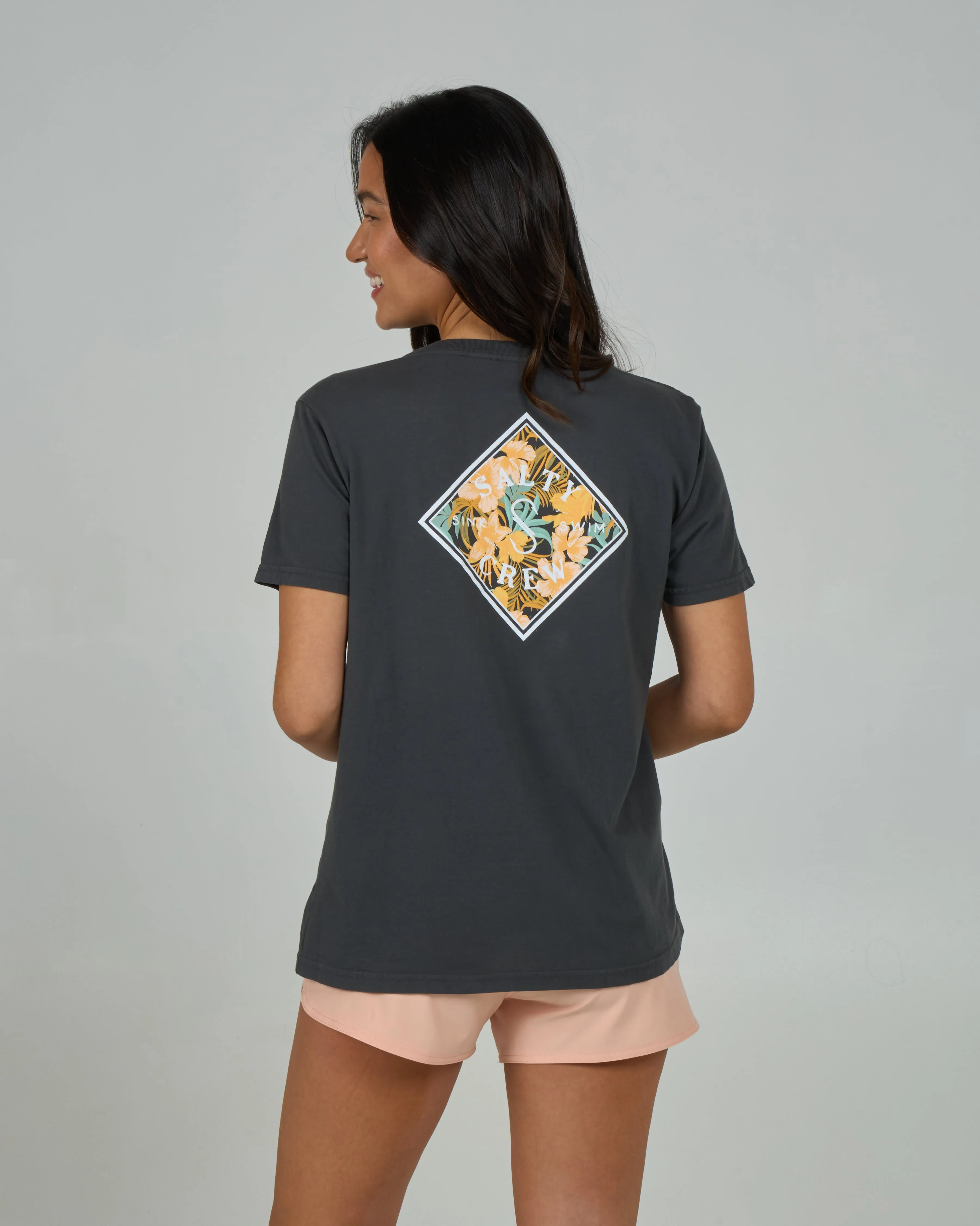 Tippet Fill Boyfriend Tee - Charcoal sold by Salty Crew