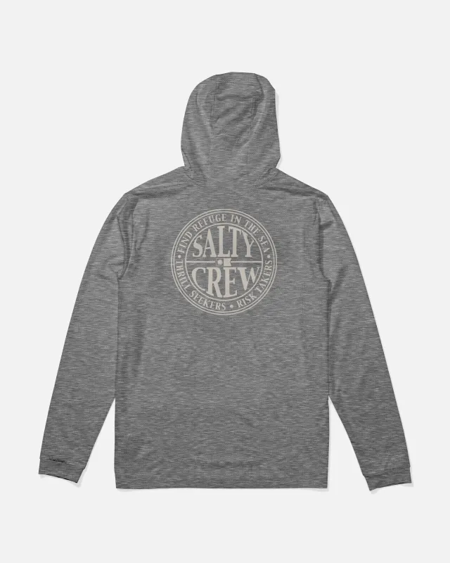 Global Hood Sunshirt - Charcoal made by Salty Crew