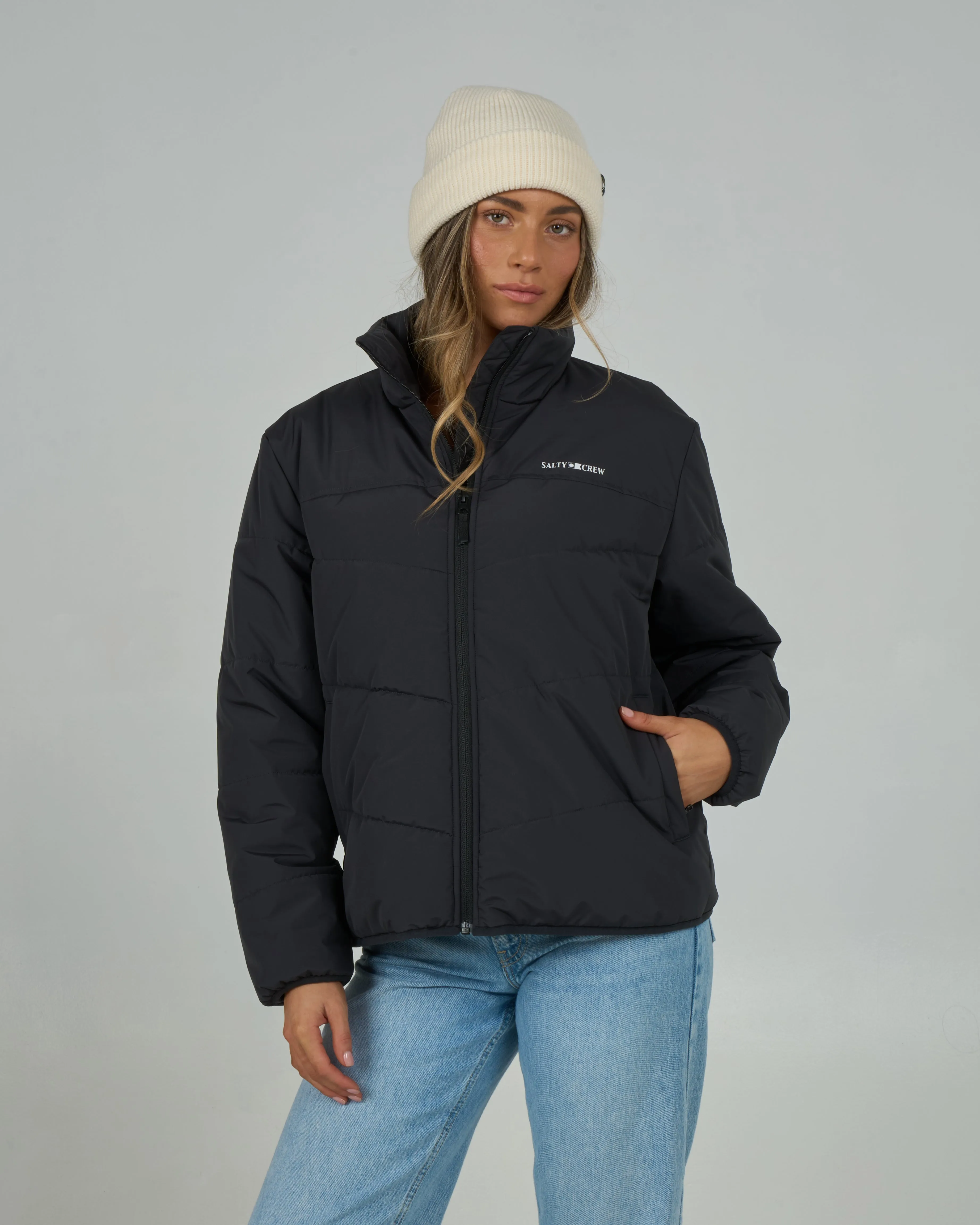 Barrier Puffer Jacket - Black sold by Salty Crew product image thumbnail 2