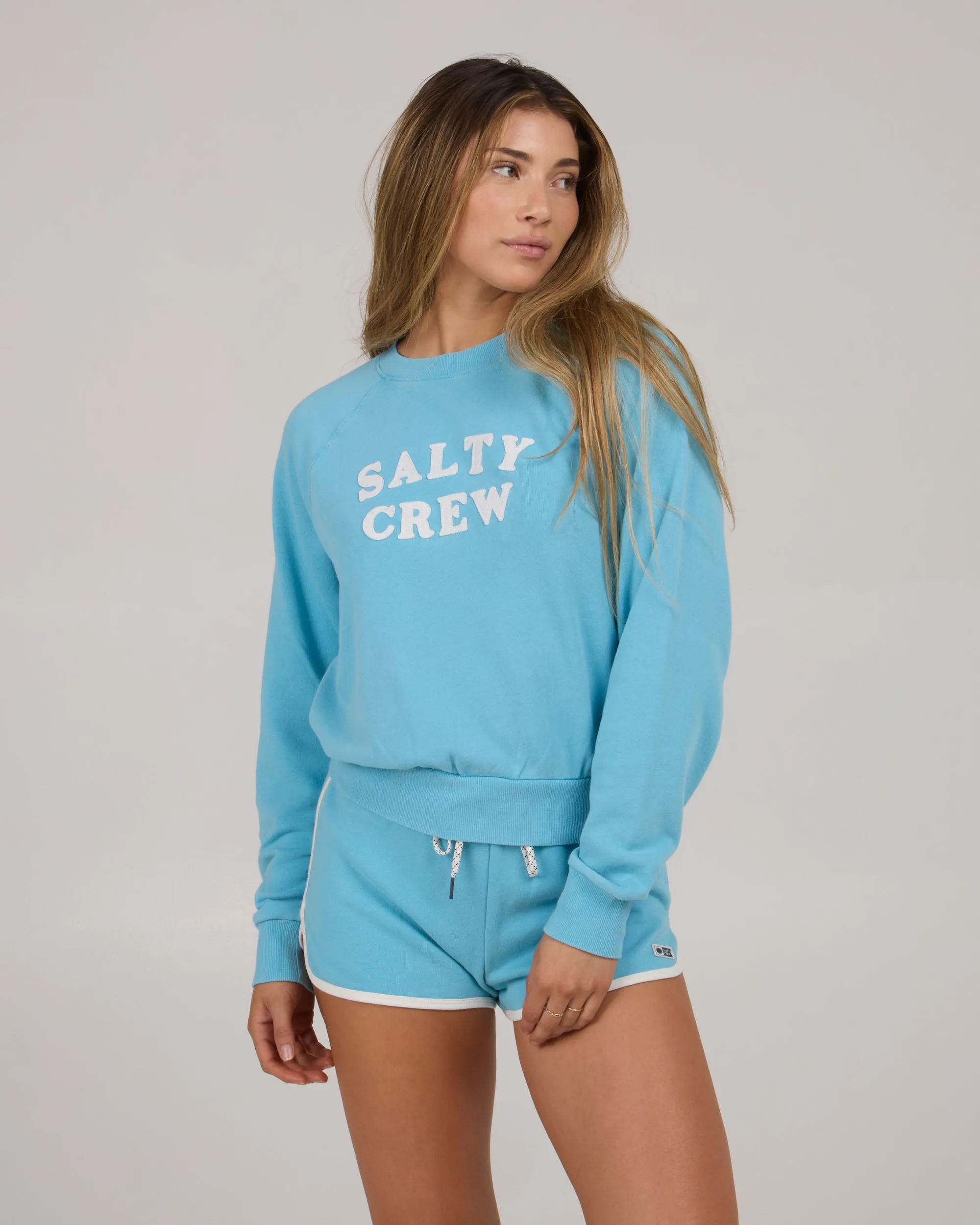 First Mate Crew Fleece - Lagoon Blue sold by Salty Crew