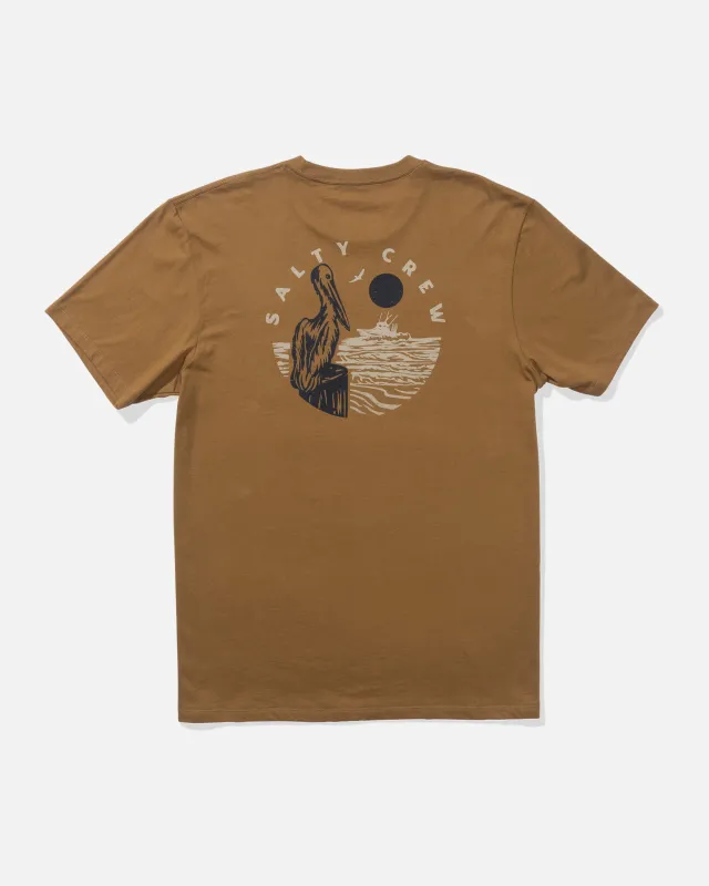 Stakeout Tee - Caramel made by Salty Crew