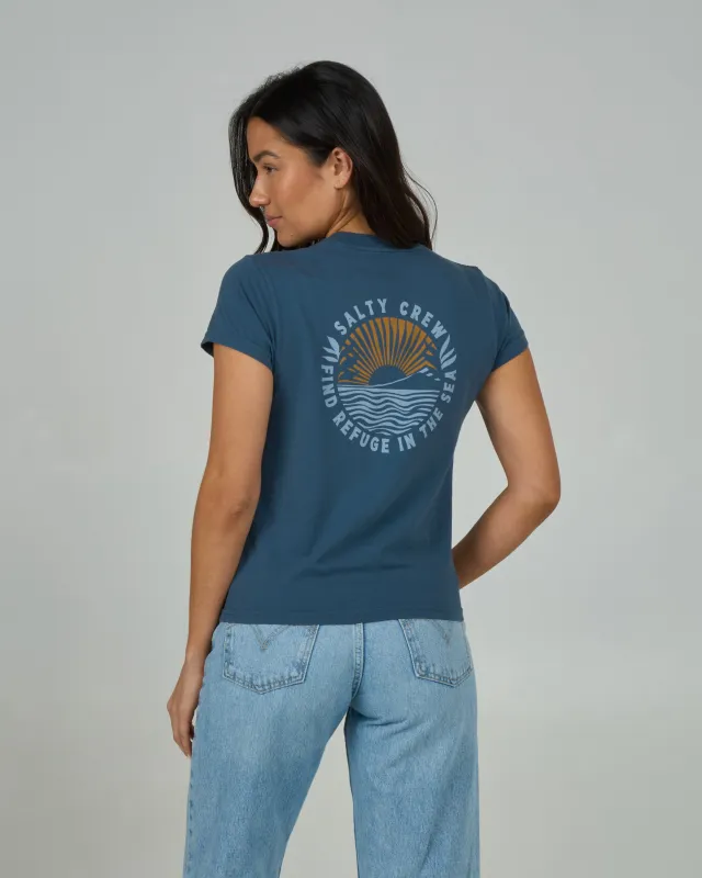 Rays Modern Tee - Midnight Navy made by Salty Crew