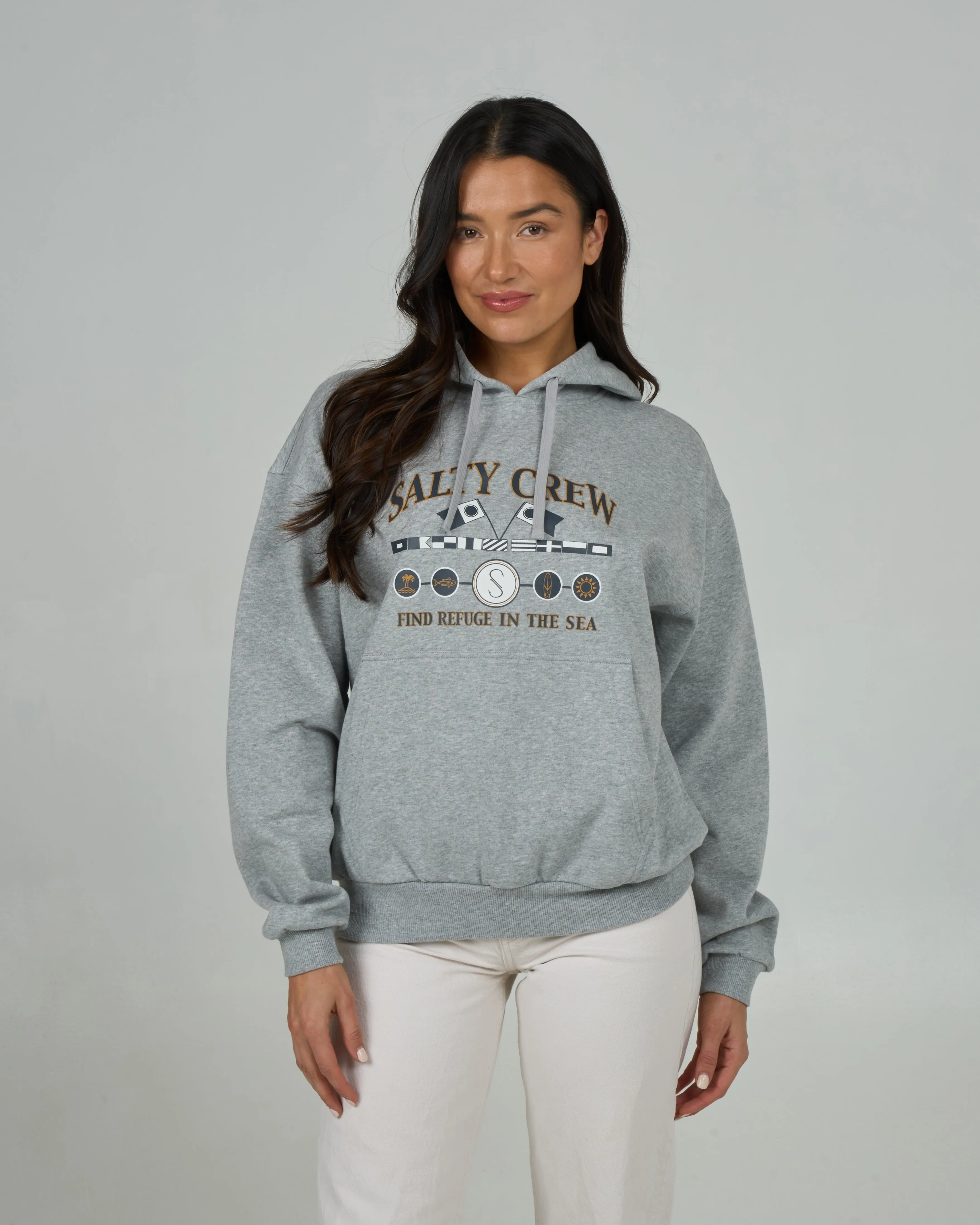 Yacht Club Hoodie - Athletic Heather sold by Salty Crew
