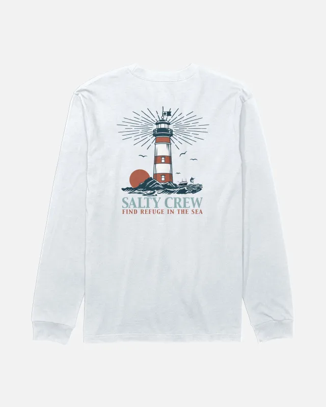 High Beam Long Sleeve Tee - White made by Salty Crew