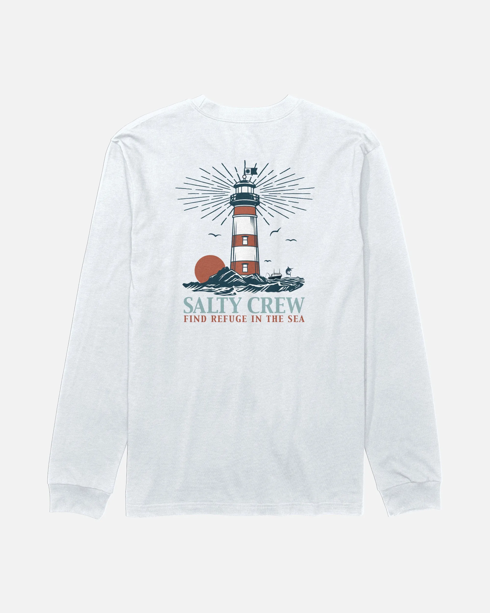 High Beam Long Sleeve Tee - White sold by Salty Crew