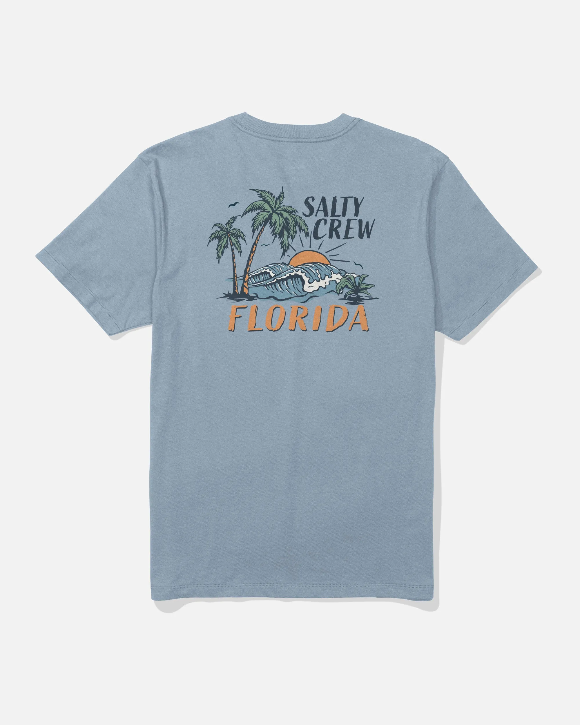 Right Coast Tee - Blue Fog sold by Salty Crew