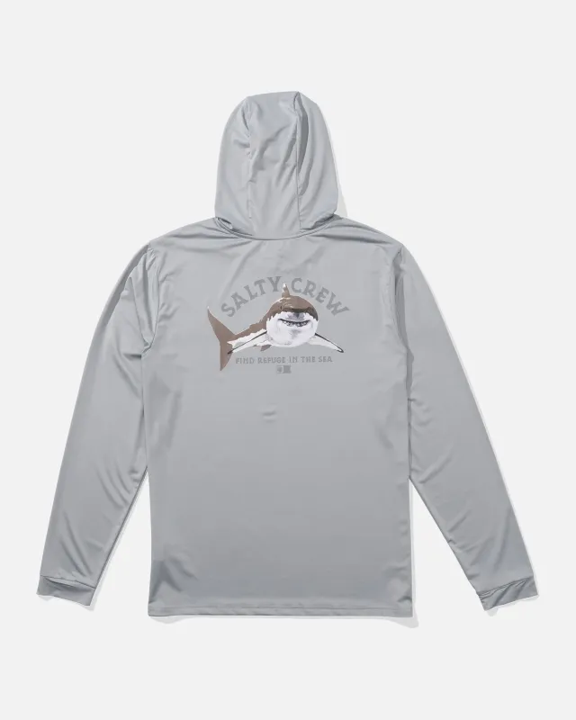 Lurking Sunshirt Hoodie - Silver made by Salty Crew
