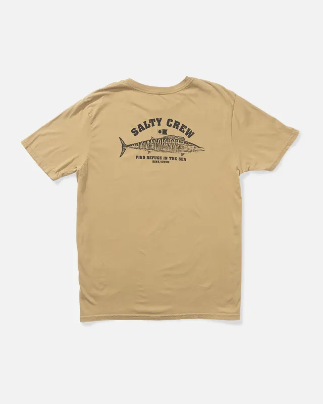 Wahoo Stamp Vintage Tee - Khaki made by Salty Crew
