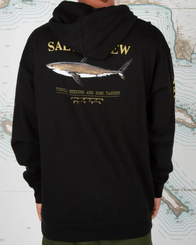 Bruce Fleece Hoodie - Black made by Salty Crew