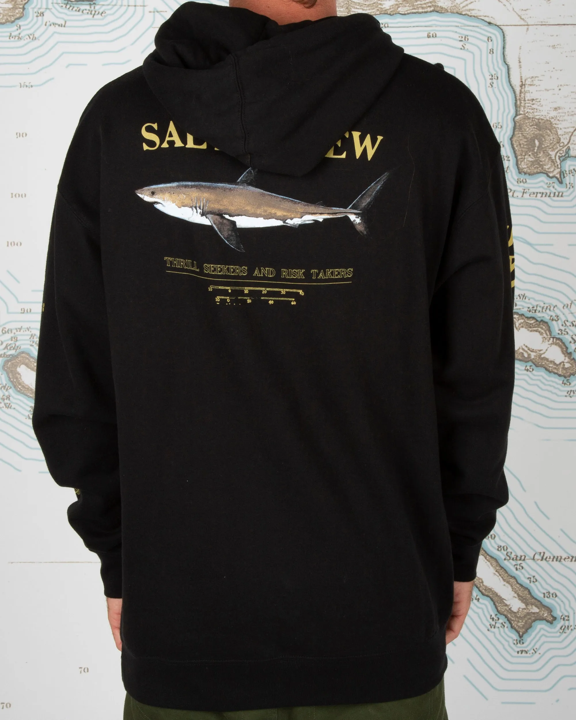 Bruce Fleece Hoodie - Black sold by Salty Crew