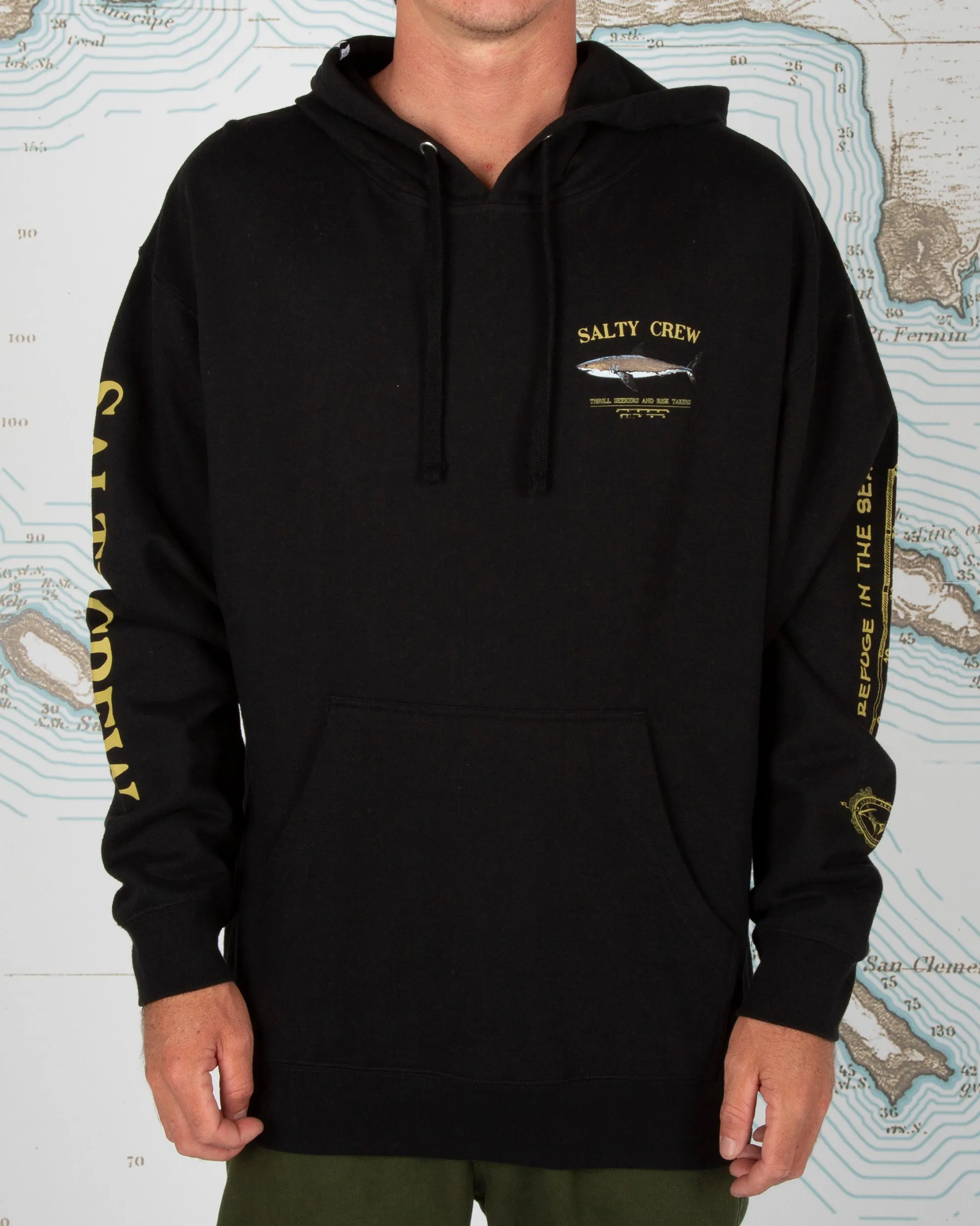 Bruce Fleece Hoodie - Black sold by Salty Crew product image thumbnail 2