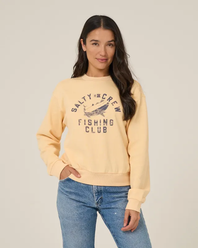 Fishing Club Crew Fleece - Custard made by Salty Crew