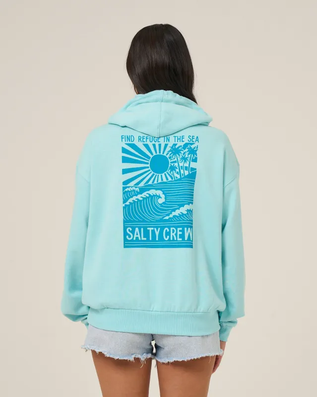 Rise And Smile Hoodie - Aquamarine made by Salty Crew